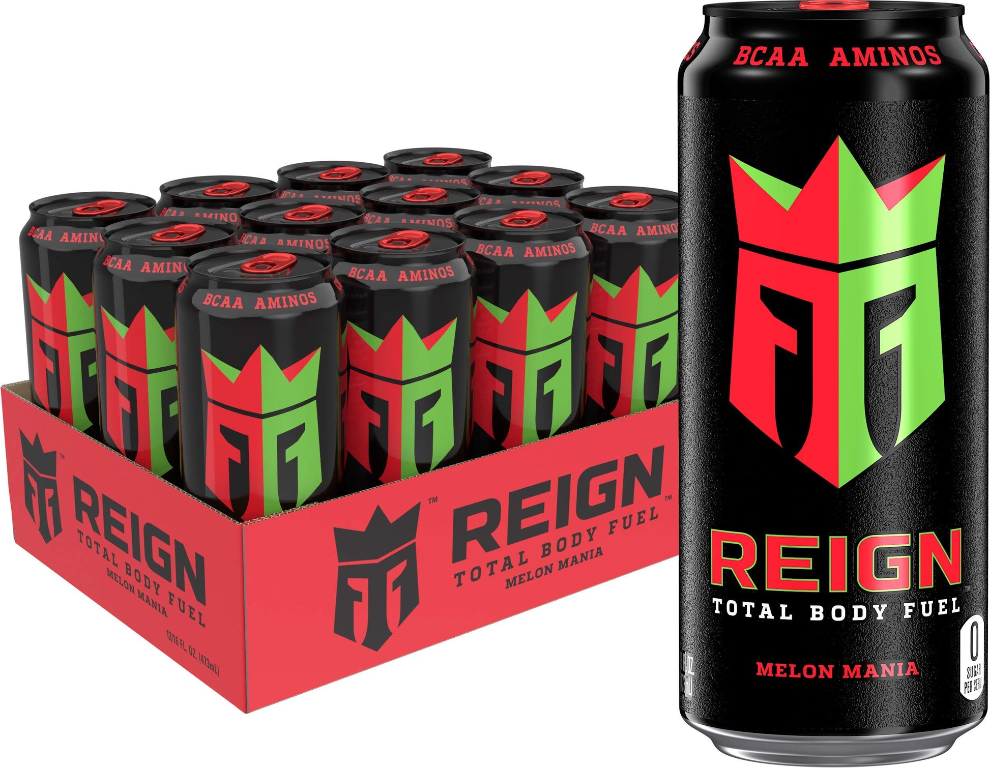 Reign Total Body Fuel, Cherry Limeade, Fitness & Performance Drink, 16 Fl Oz (Pack of 12)