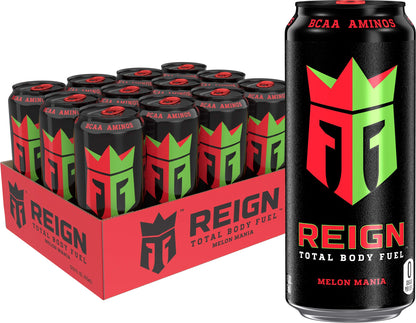 Reign Total Body Fuel, Cherry Limeade, Fitness & Performance Drink, 16 Fl Oz (Pack of 12)