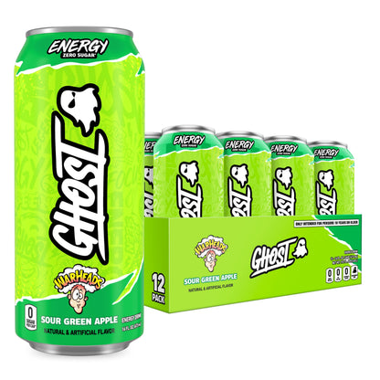 GHOST Energy Drink - 12-Pack, Strawbango, 16oz - Energy & Focus & No Artificial Colors - 200mg of Natural Caffeine, L-Carnitine & Taurine - Gluten-Free & Vegan