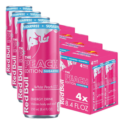 Red Bull Energy Drink SugarFree Variety Pack, Zero, Peach, Iced Vanilla Berry, 8.4 fl. oz, Pack of 12 Can