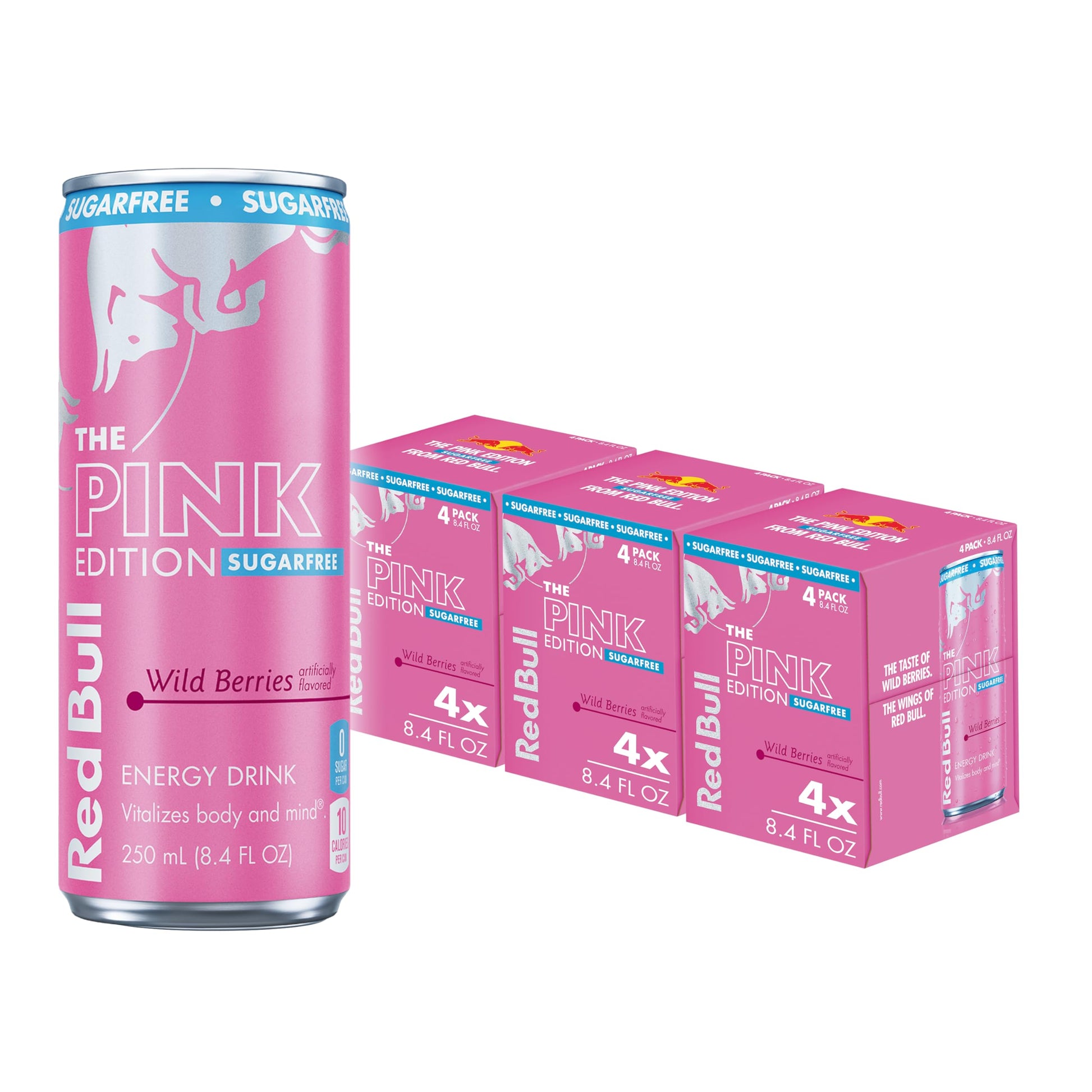 Red Bull Energy Drink SugarFree Variety Pack, Zero, Peach, Iced Vanilla Berry, 8.4 fl. oz, Pack of 12 Can