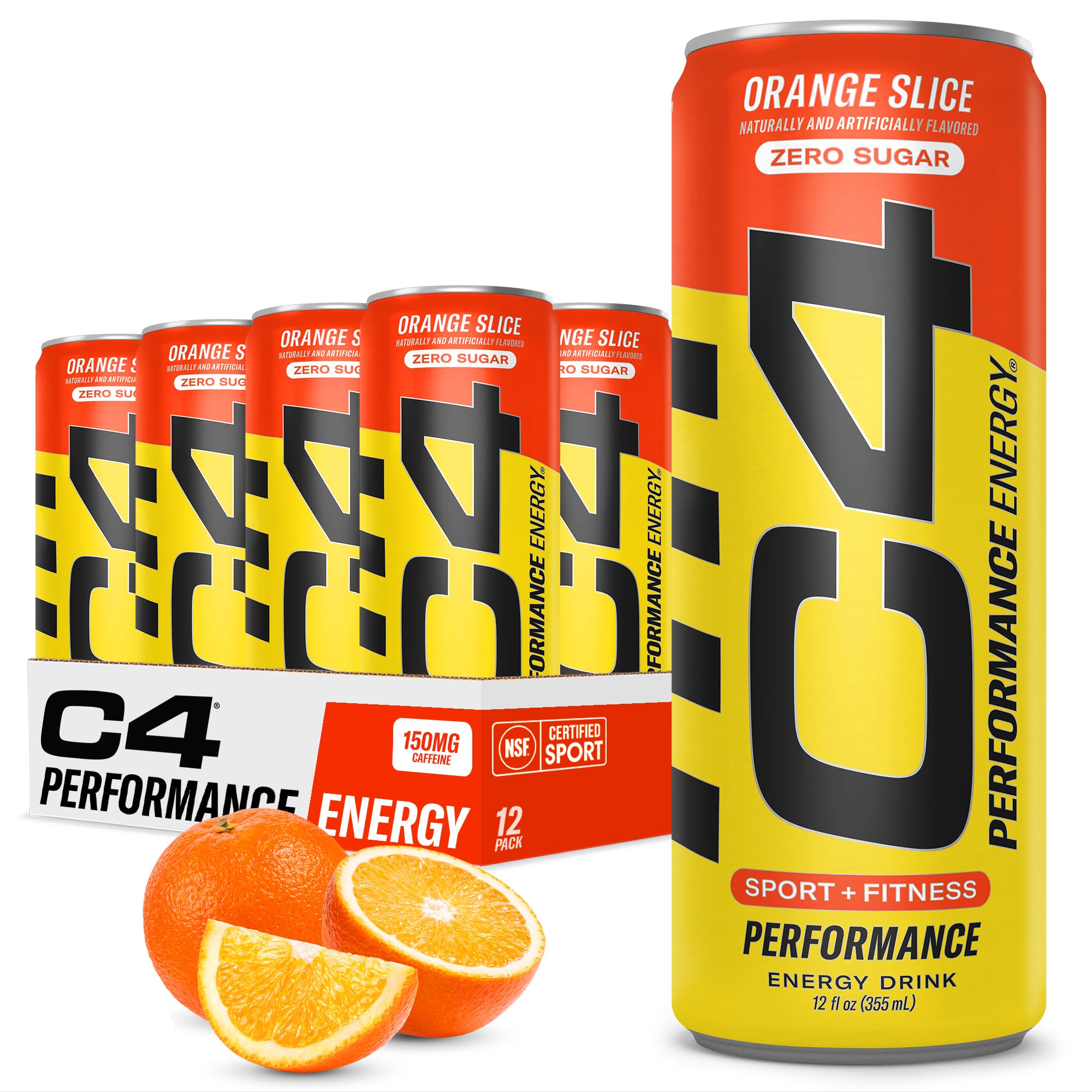 C4 Energy Drink 12oz (Pack of 12) - Frozen Bombsicle - Sugar Free Pre Workout Performance Drink with No Artificial Colors or Dyes