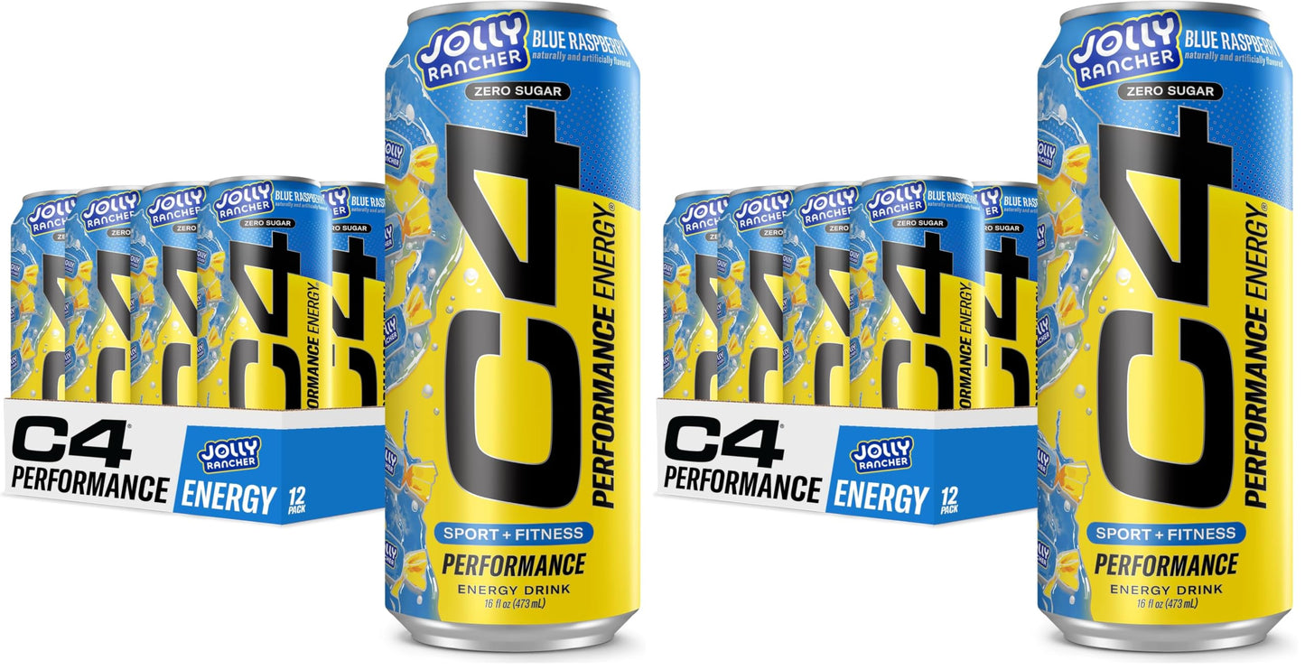 C4 Energy Drink 12oz (Pack of 12) - Frozen Bombsicle - Sugar Free Pre Workout Performance Drink with No Artificial Colors or Dyes