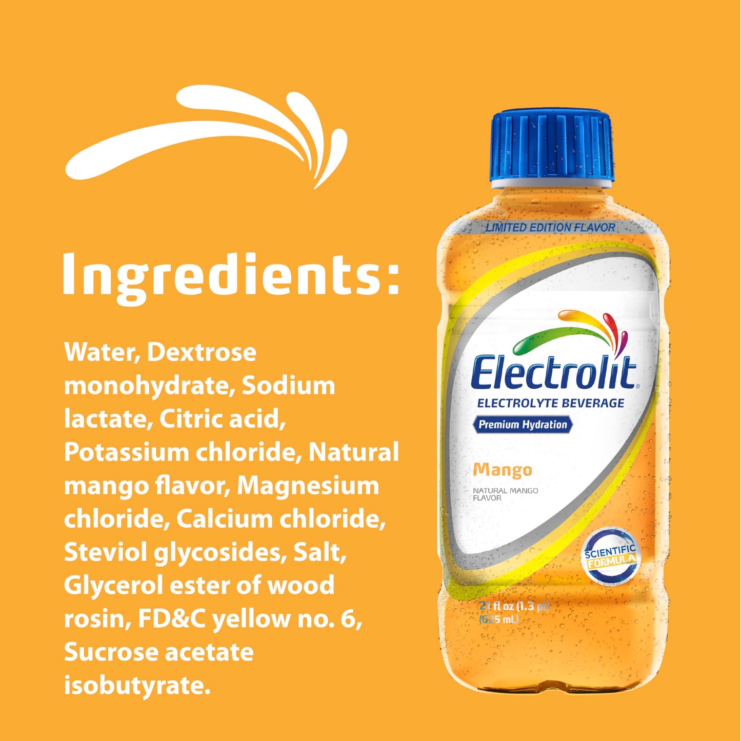 Electrolit, Electrolyte Beverage, Fruit Punch, 21 Fl Oz bottle (Pack of 12)