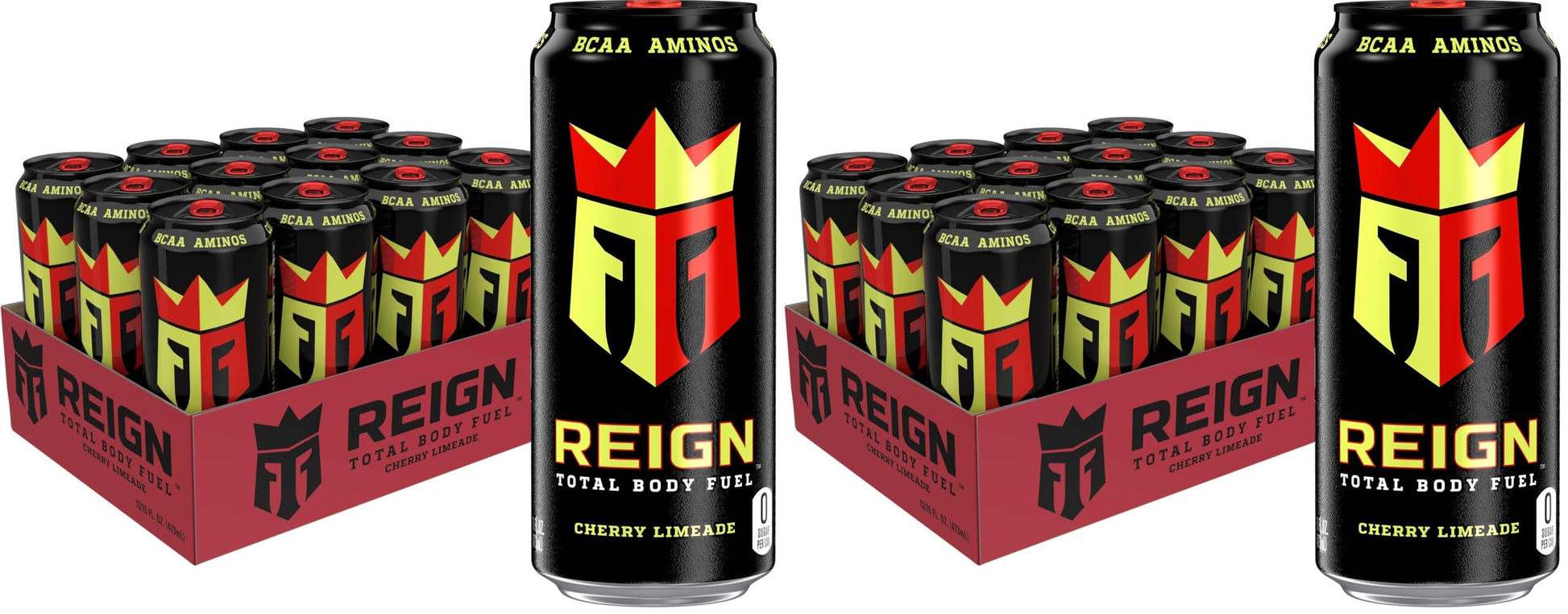 Reign Total Body Fuel, Cherry Limeade, Fitness & Performance Drink, 16 Fl Oz (Pack of 12)
