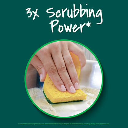 Scotch-Brite Heavy Duty Scrub Sponge, 6 Sponges per Pack (Pack of 5) – Multi-Purpose Kitchen Cleaning Sponges for Dishes, Pots & Pans