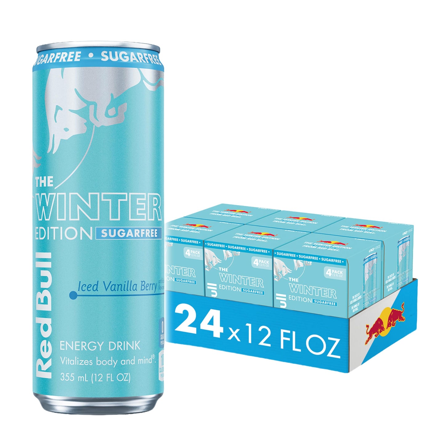 Red Bull Energy Drink SugarFree Variety Pack, Zero, Peach, Iced Vanilla Berry, 8.4 fl. oz, Pack of 12 Can