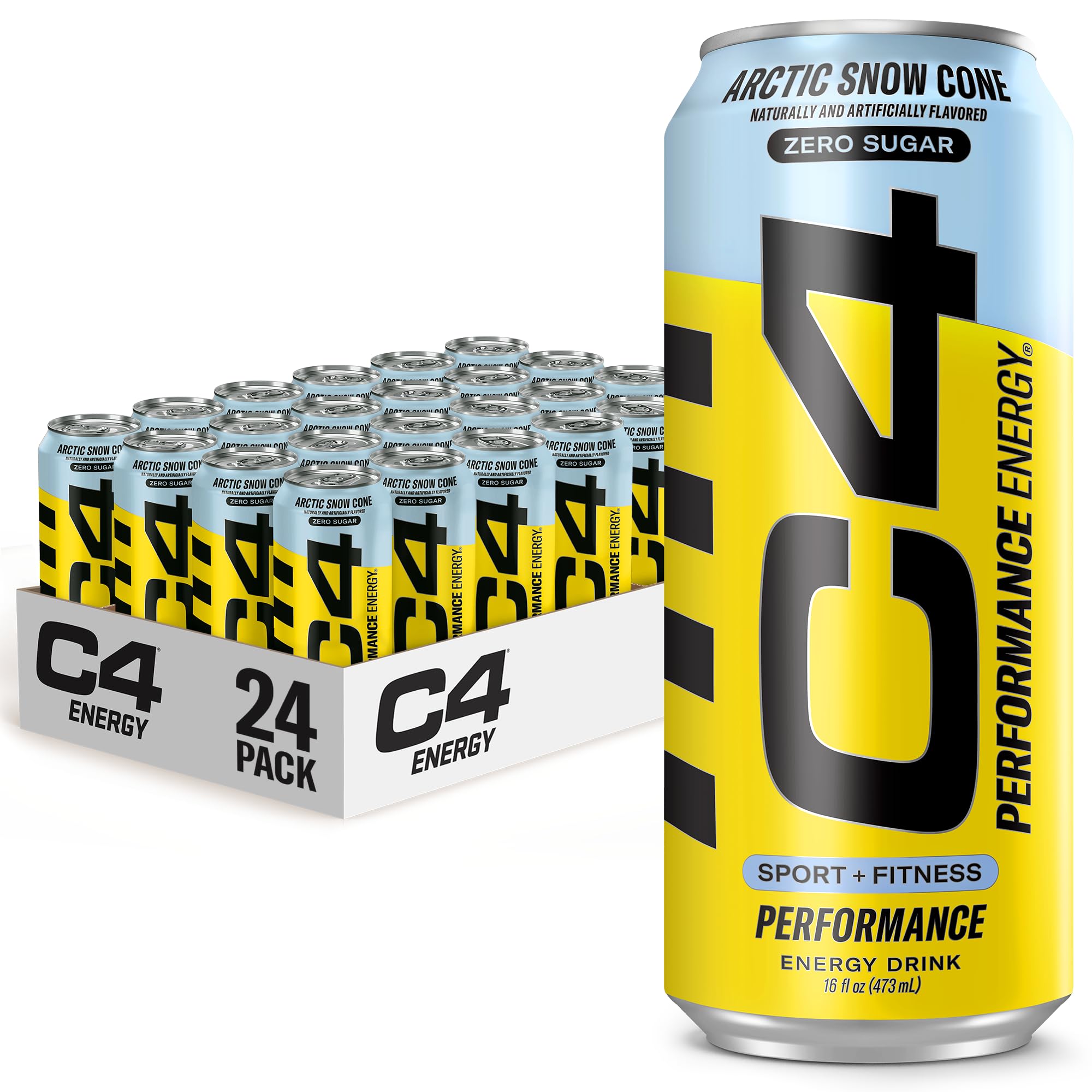C4 Energy Drink 12oz (Pack of 12) - Frozen Bombsicle - Sugar Free Pre Workout Performance Drink with No Artificial Colors or Dyes