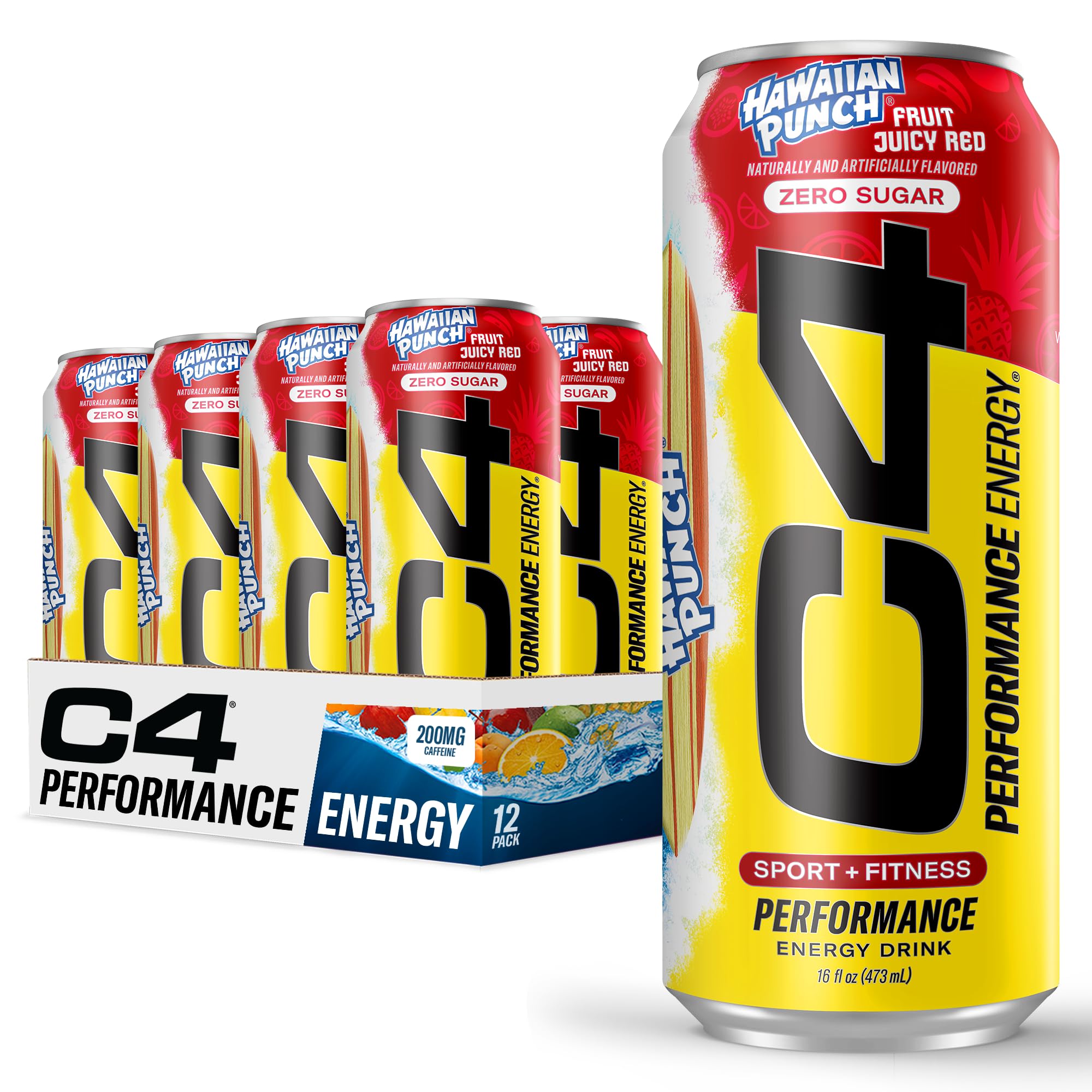 C4 Energy Drink 12oz (Pack of 12) - Frozen Bombsicle - Sugar Free Pre Workout Performance Drink with No Artificial Colors or Dyes