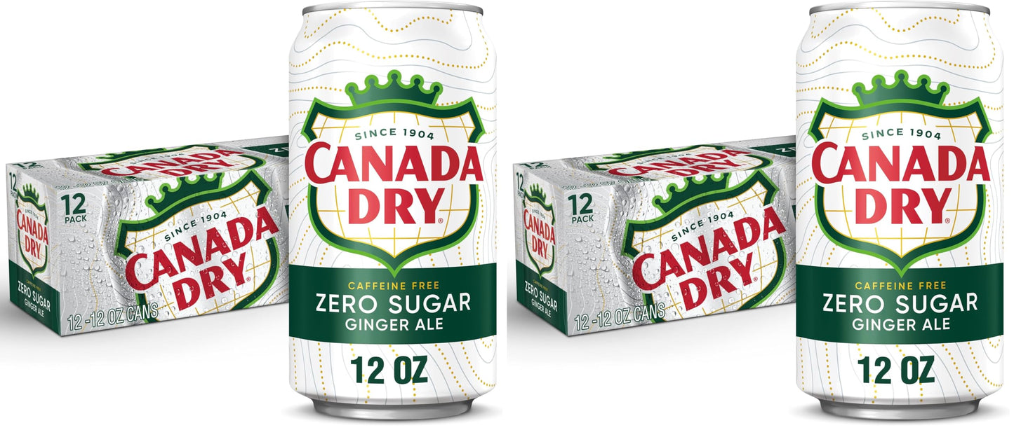 Canada Dry Ginger Ale Soda, 12 fl oz cans, 12 pack