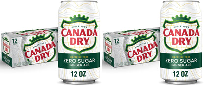 Canada Dry Ginger Ale Soda, 12 fl oz cans, 12 pack