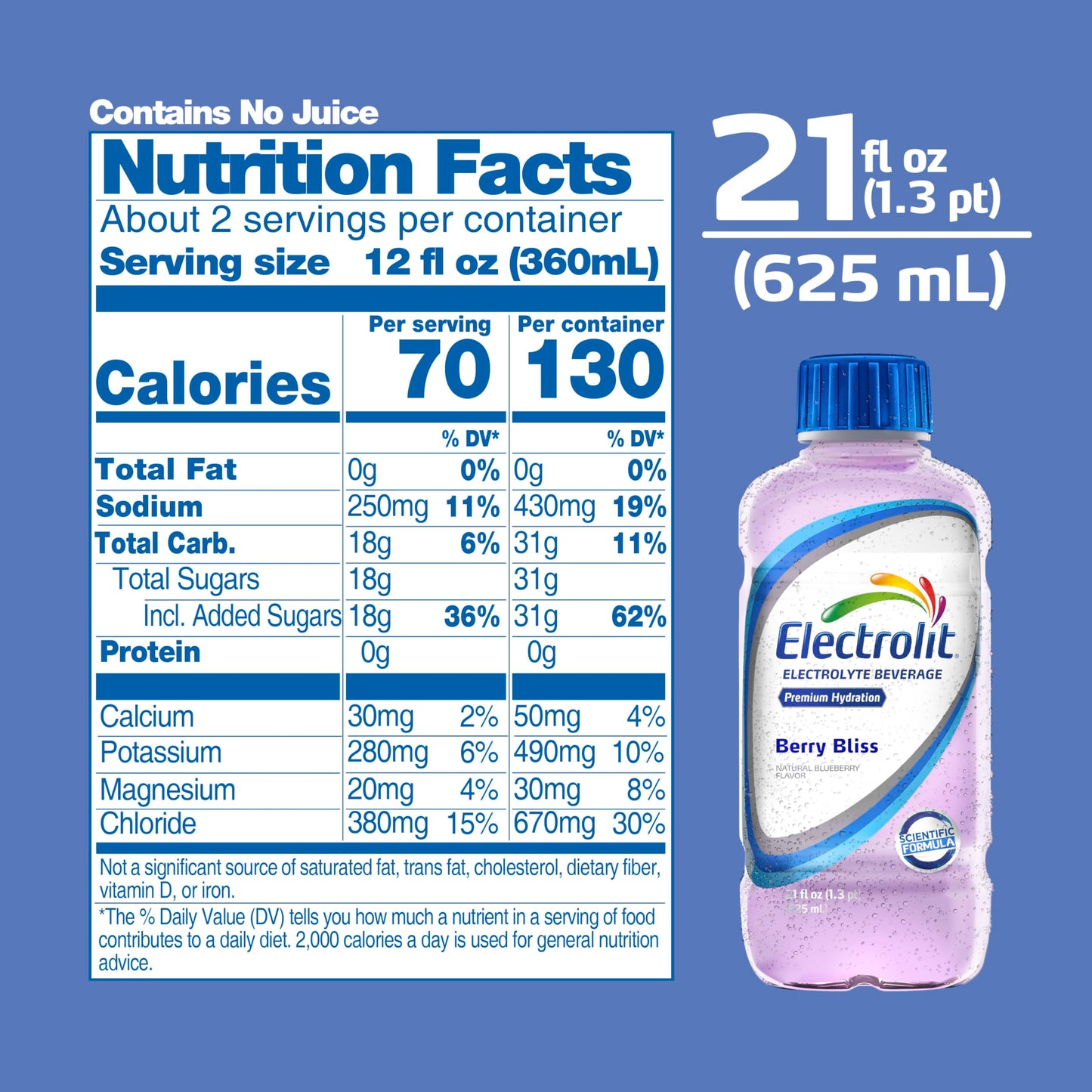 Electrolit, Electrolyte Beverage, Fruit Punch, 21 Fl Oz bottle (Pack of 12)