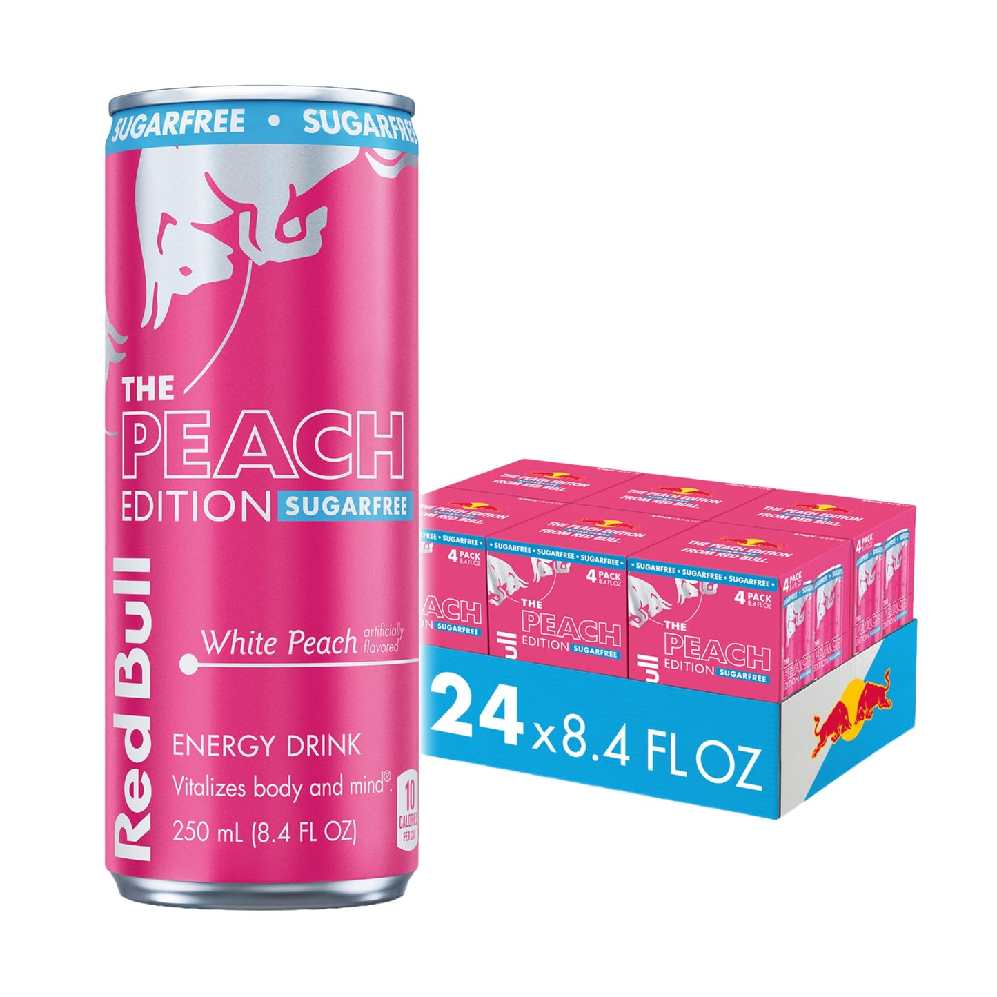 Red Bull Energy Drink SugarFree Variety Pack, Zero, Peach, Iced Vanilla Berry, 8.4 fl. oz, Pack of 12 Can