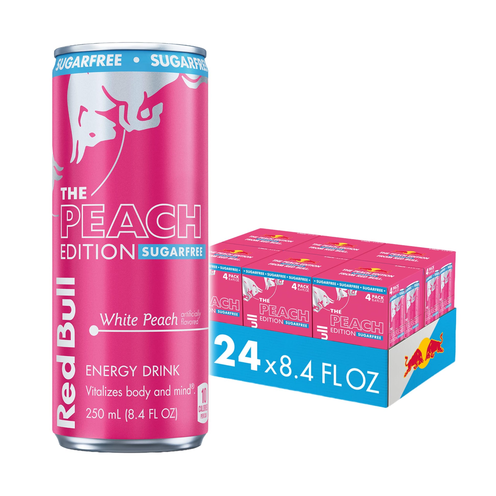 Red Bull Energy Drink SugarFree Variety Pack, Zero, Peach, Iced Vanilla Berry, 8.4 fl. oz, Pack of 12 Can