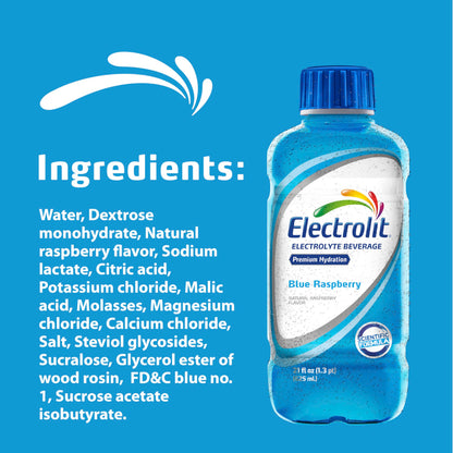 Electrolit, Electrolyte Beverage, Fruit Punch, 21 Fl Oz bottle (Pack of 12)