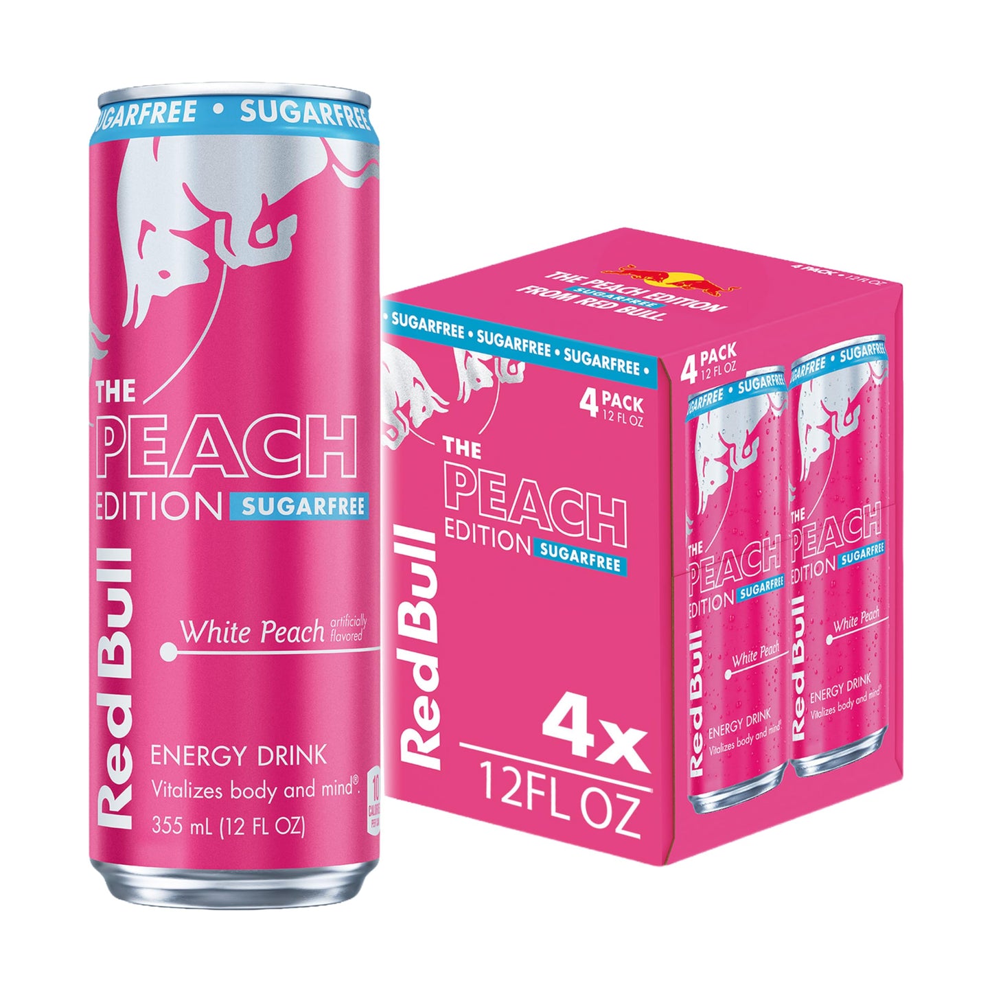 Red Bull Energy Drink SugarFree Variety Pack, Zero, Peach, Iced Vanilla Berry, 8.4 fl. oz, Pack of 12 Can