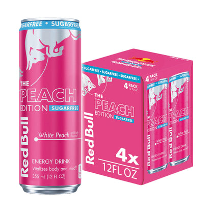 Red Bull Energy Drink SugarFree Variety Pack, Zero, Peach, Iced Vanilla Berry, 8.4 fl. oz, Pack of 12 Can