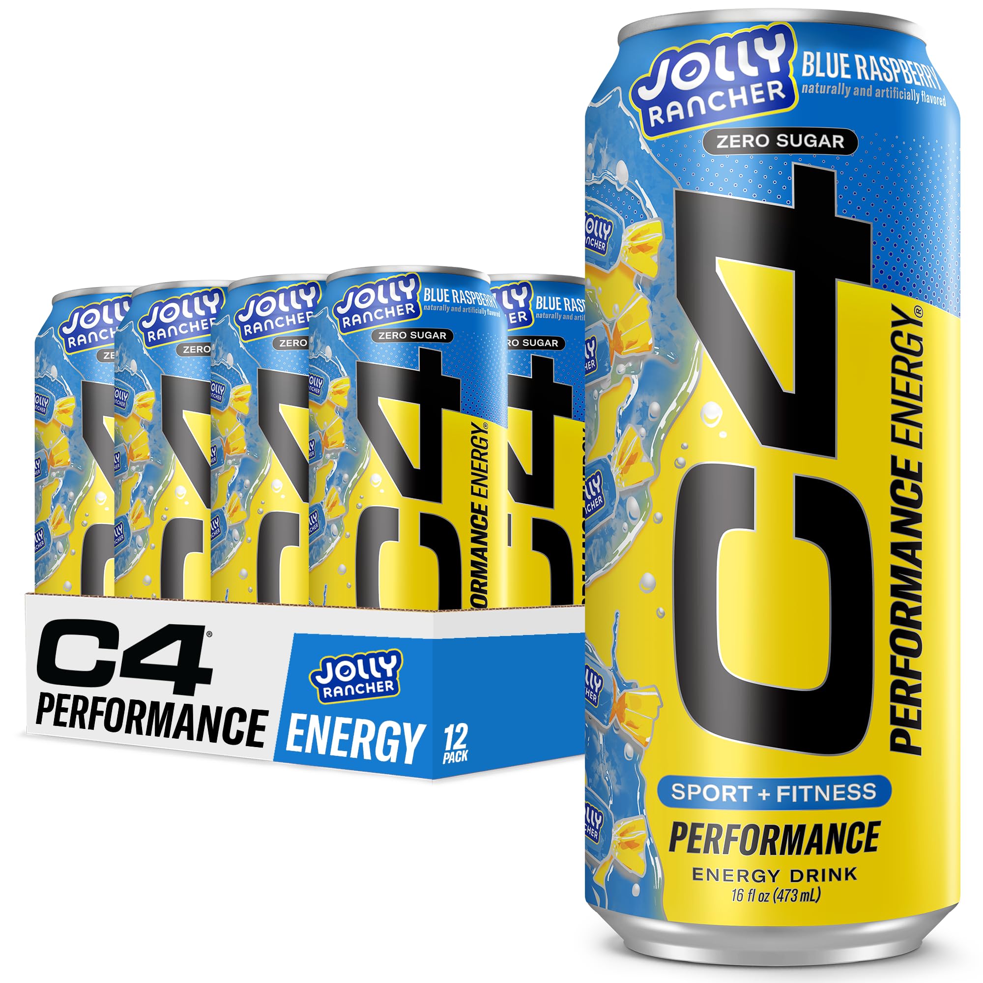 C4 Energy Drink 12oz (Pack of 12) - Frozen Bombsicle - Sugar Free Pre Workout Performance Drink with No Artificial Colors or Dyes