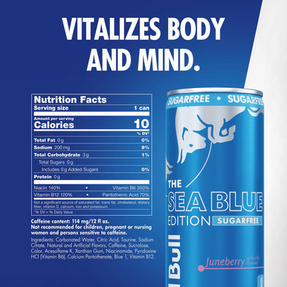 Red Bull Energy Drink SugarFree Variety Pack, Zero, Peach, Iced Vanilla Berry, 8.4 fl. oz, Pack of 12 Can
