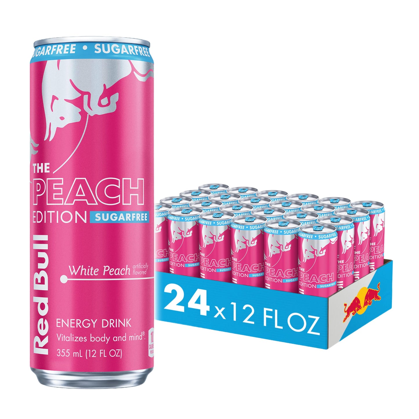 Red Bull Energy Drink SugarFree Variety Pack, Zero, Peach, Iced Vanilla Berry, 8.4 fl. oz, Pack of 12 Can