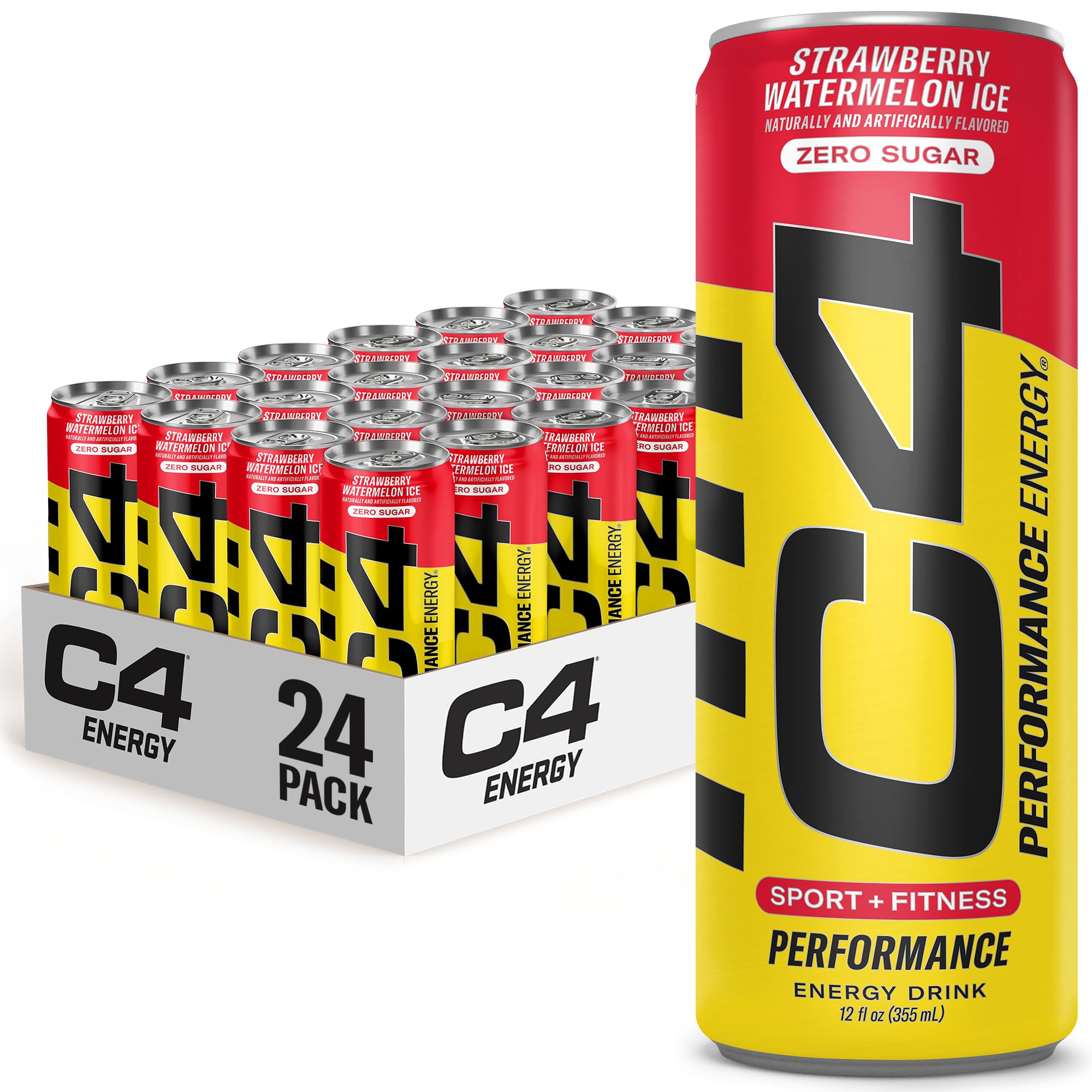 C4 Energy Drink 12oz (Pack of 12) - Frozen Bombsicle - Sugar Free Pre Workout Performance Drink with No Artificial Colors or Dyes