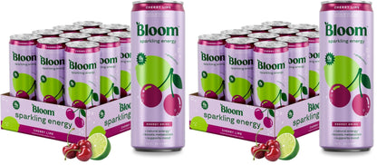 Bloom Nutrition Sparkling Energy Drink - Apple Crisp / Glacier Crush Variety Pack - Natural Caffeine, Zero Sugar, 180mg Caffeine - Antioxidant-Rich with Green Coffee Bean, Green Tea Extract, Prebiotics - 12oz 12 Pack