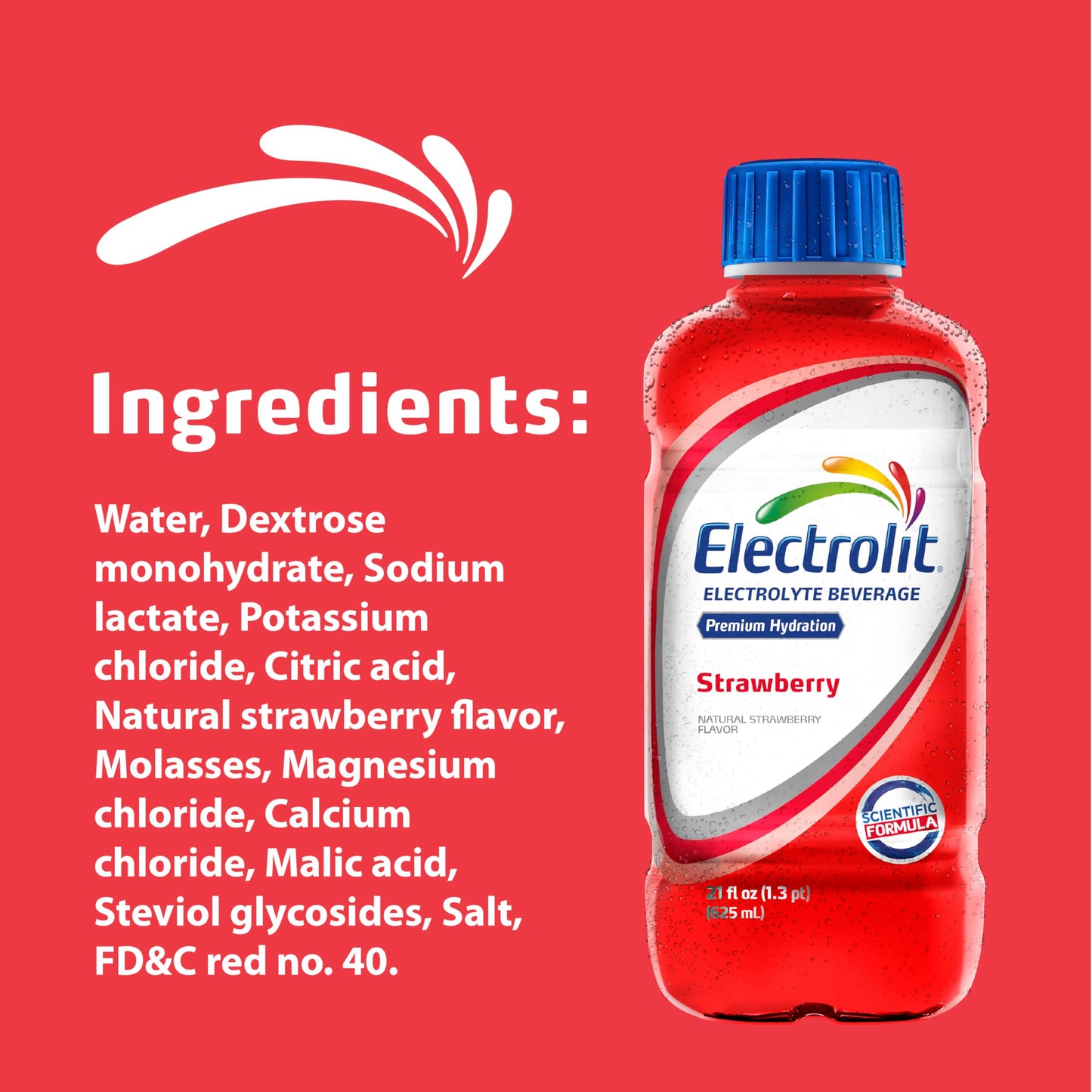 Electrolit, Electrolyte Beverage, Fruit Punch, 21 Fl Oz bottle (Pack of 12)