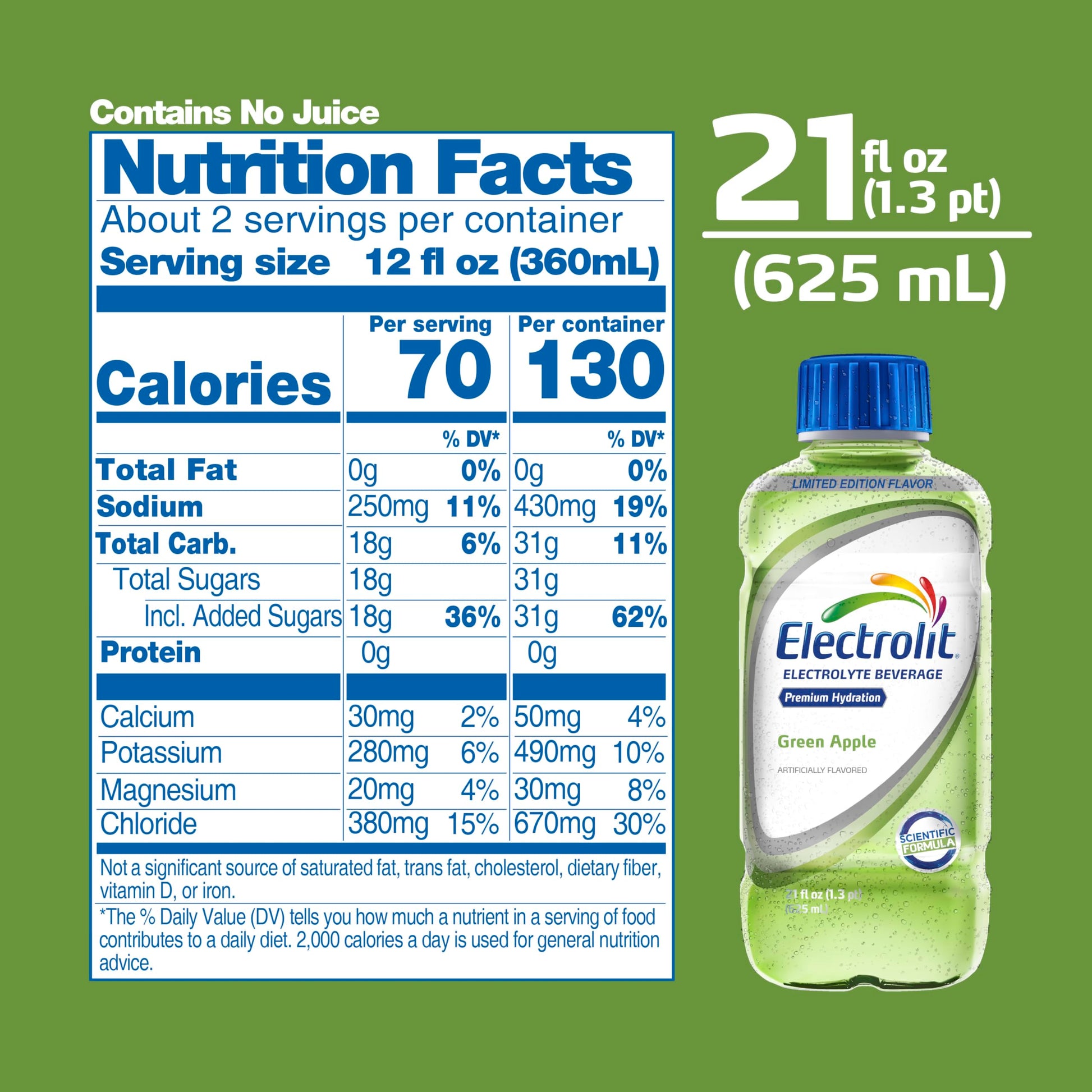 Electrolit, Electrolyte Beverage, Fruit Punch, 21 Fl Oz bottle (Pack of 12)