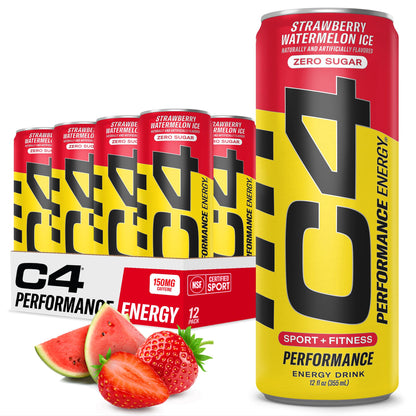 C4 Energy Drink 12oz (Pack of 12) - Frozen Bombsicle - Sugar Free Pre Workout Performance Drink with No Artificial Colors or Dyes