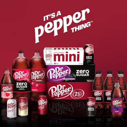 Dr Pepper Soda, 12 fl oz cans, 12 pack
