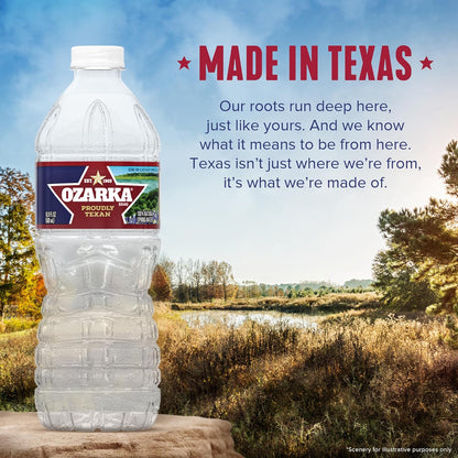 Ozarka Texas Spring Water Bottles - Still Bottled Water Enhanced with Naturally Occurring Minerals for a Crisp Taste, Daily Hydration for Home, Office & Travel, 16.9 Oz (24-Pack)