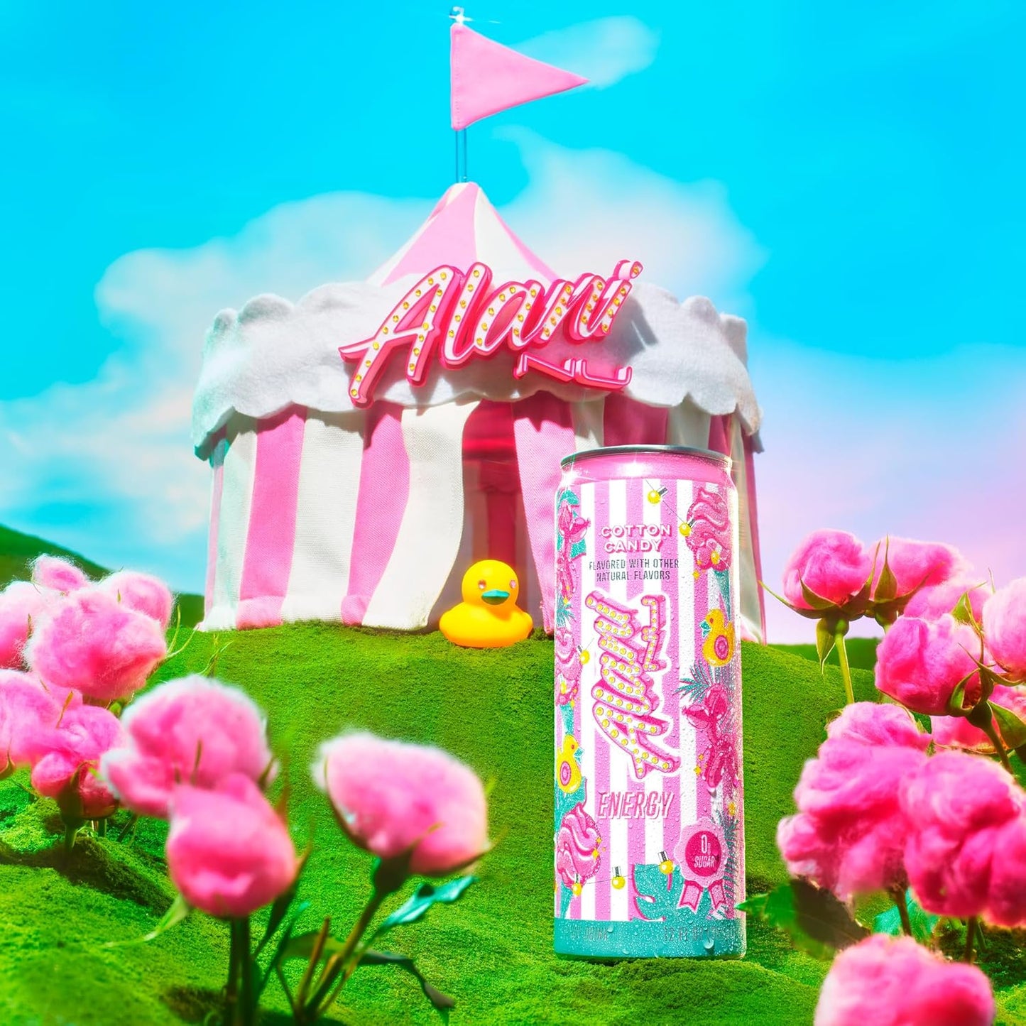 Alani Nu Cotton Candy Sugar Free Energy Drink 12fl oz (Pack of 12)