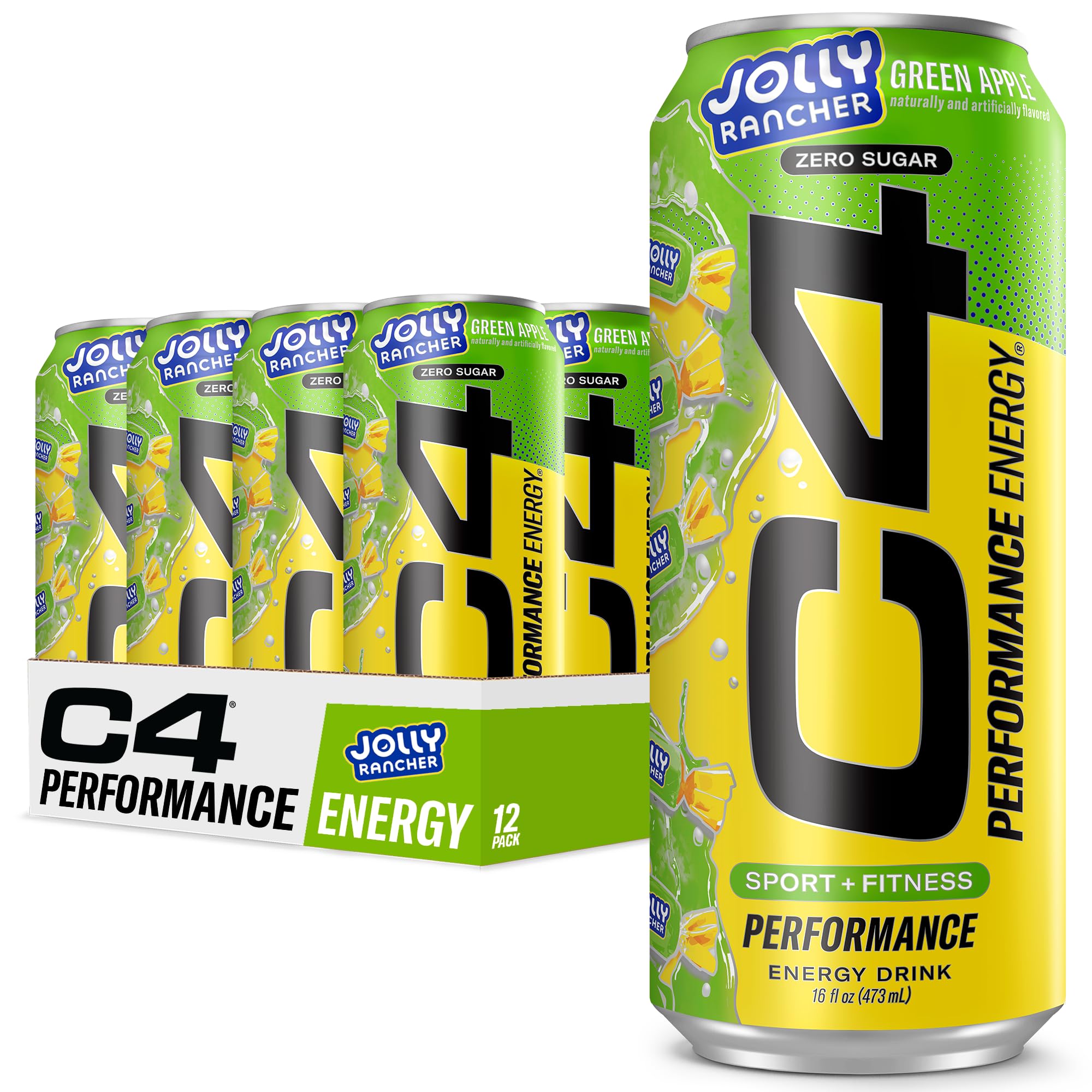 C4 Energy Drink 12oz (Pack of 12) - Frozen Bombsicle - Sugar Free Pre Workout Performance Drink with No Artificial Colors or Dyes