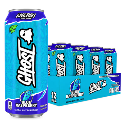 GHOST Energy Drink - 12-Pack, Strawbango, 16oz - Energy & Focus & No Artificial Colors - 200mg of Natural Caffeine, L-Carnitine & Taurine - Gluten-Free & Vegan