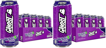 GHOST Energy Drink - 12-Pack, Strawbango, 16oz - Energy & Focus & No Artificial Colors - 200mg of Natural Caffeine, L-Carnitine & Taurine - Gluten-Free & Vegan