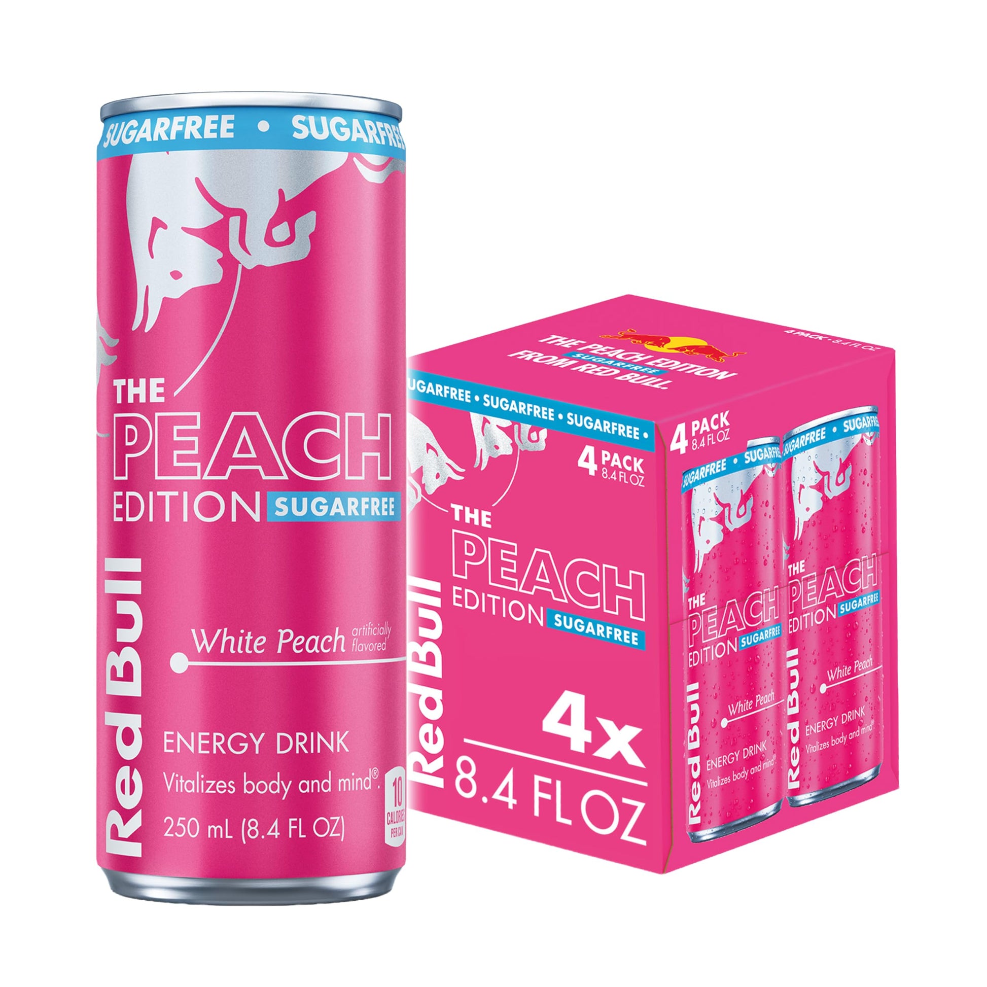 Red Bull Energy Drink SugarFree Variety Pack, Zero, Peach, Iced Vanilla Berry, 8.4 fl. oz, Pack of 12 Can