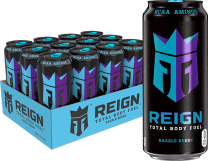 Reign Total Body Fuel, Cherry Limeade, Fitness & Performance Drink, 16 Fl Oz (Pack of 12)