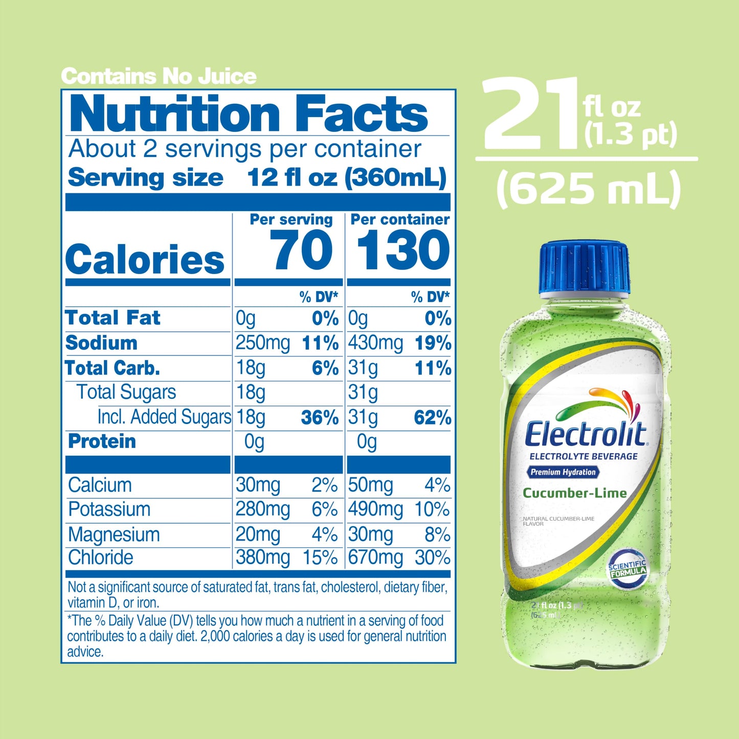 Electrolit, Electrolyte Beverage, Fruit Punch, 21 Fl Oz bottle (Pack of 12)
