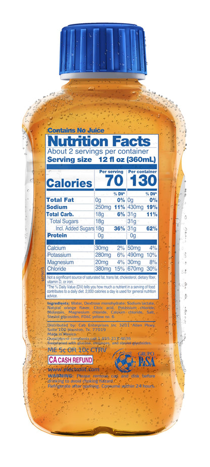 Electrolit, Electrolyte Beverage, Fruit Punch, 21 Fl Oz bottle (Pack of 12)