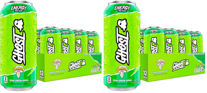 GHOST Energy Drink - 12-Pack, Strawbango, 16oz - Energy & Focus & No Artificial Colors - 200mg of Natural Caffeine, L-Carnitine & Taurine - Gluten-Free & Vegan