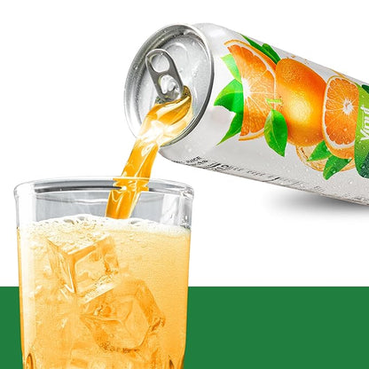 VINUT 100% Orange Juice, No Added Sugar, Never From Concentrate, 16.9 fl oz (500 mL) Can, Pack of 12