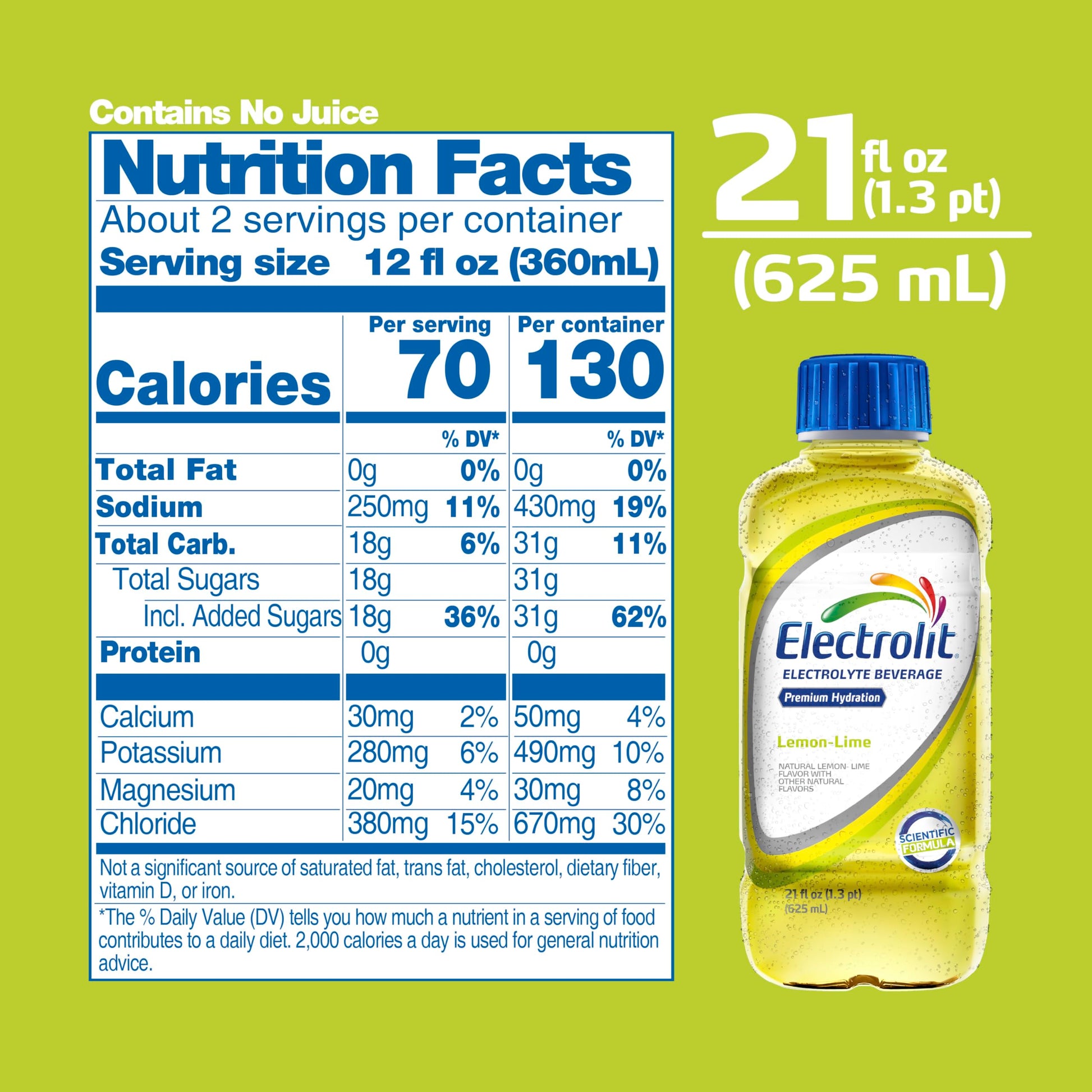Electrolit, Electrolyte Beverage, Fruit Punch, 21 Fl Oz bottle (Pack of 12)