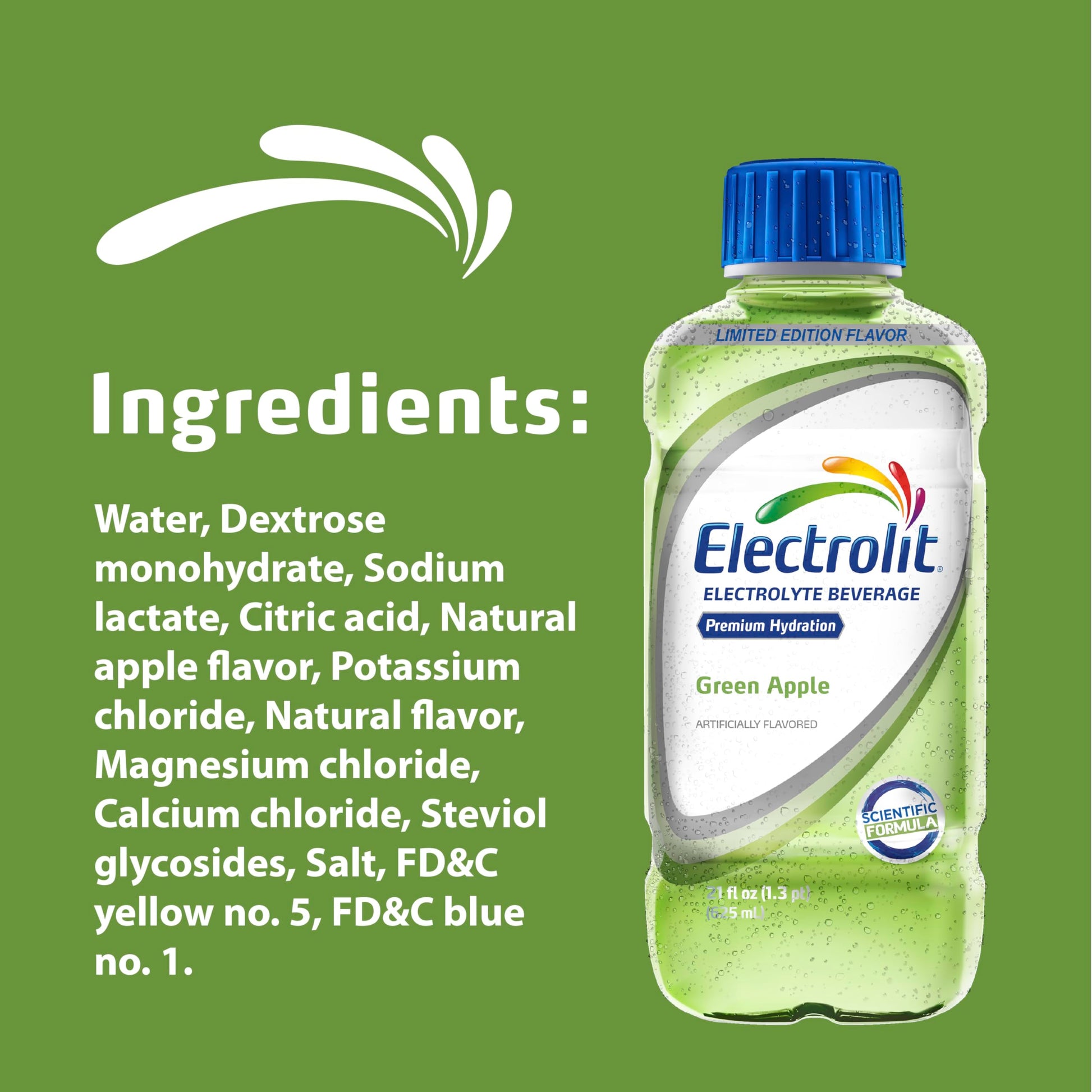 Electrolit, Electrolyte Beverage, Fruit Punch, 21 Fl Oz bottle (Pack of 12)
