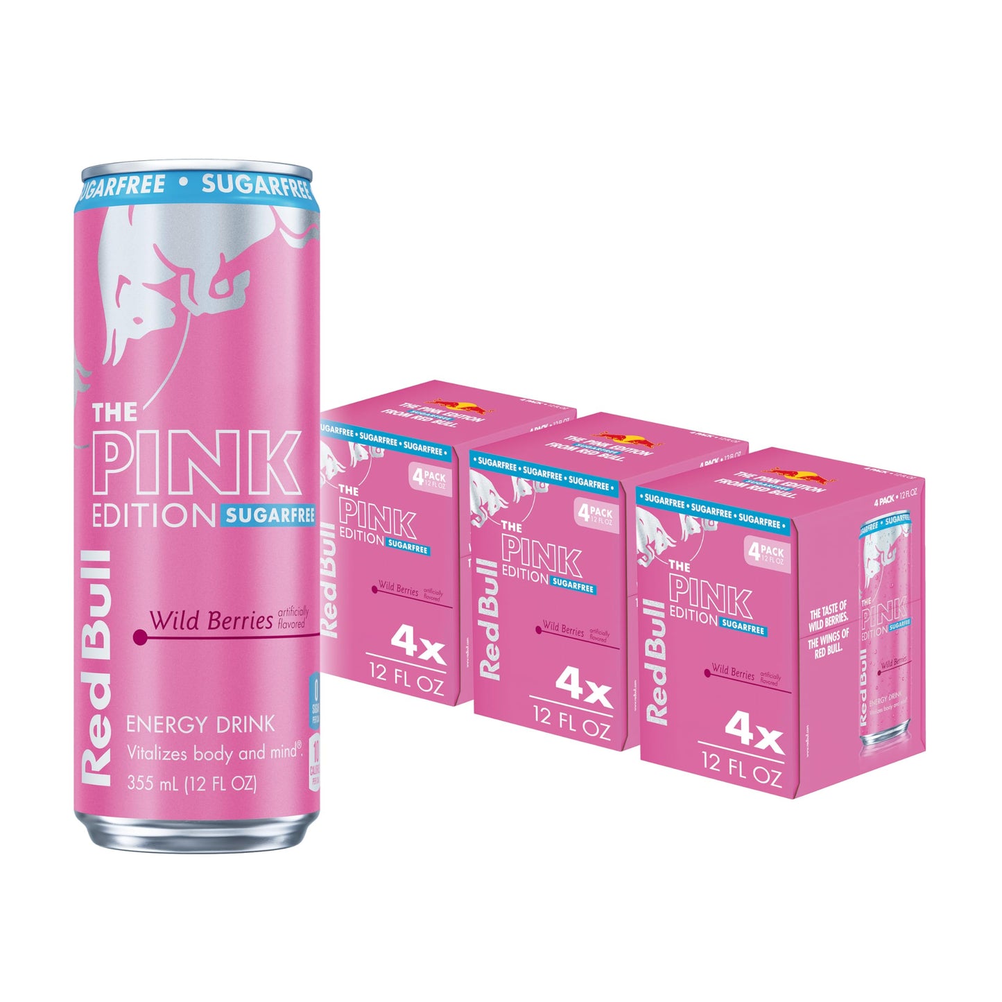 Red Bull Energy Drink SugarFree Variety Pack, Zero, Peach, Iced Vanilla Berry, 8.4 fl. oz, Pack of 12 Can