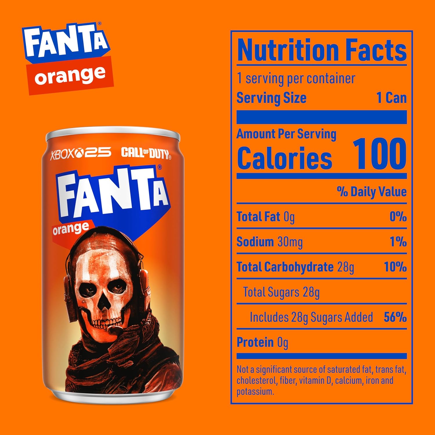 Fanta Orange Soda Can, 7.5 fl oz, 10 Pack