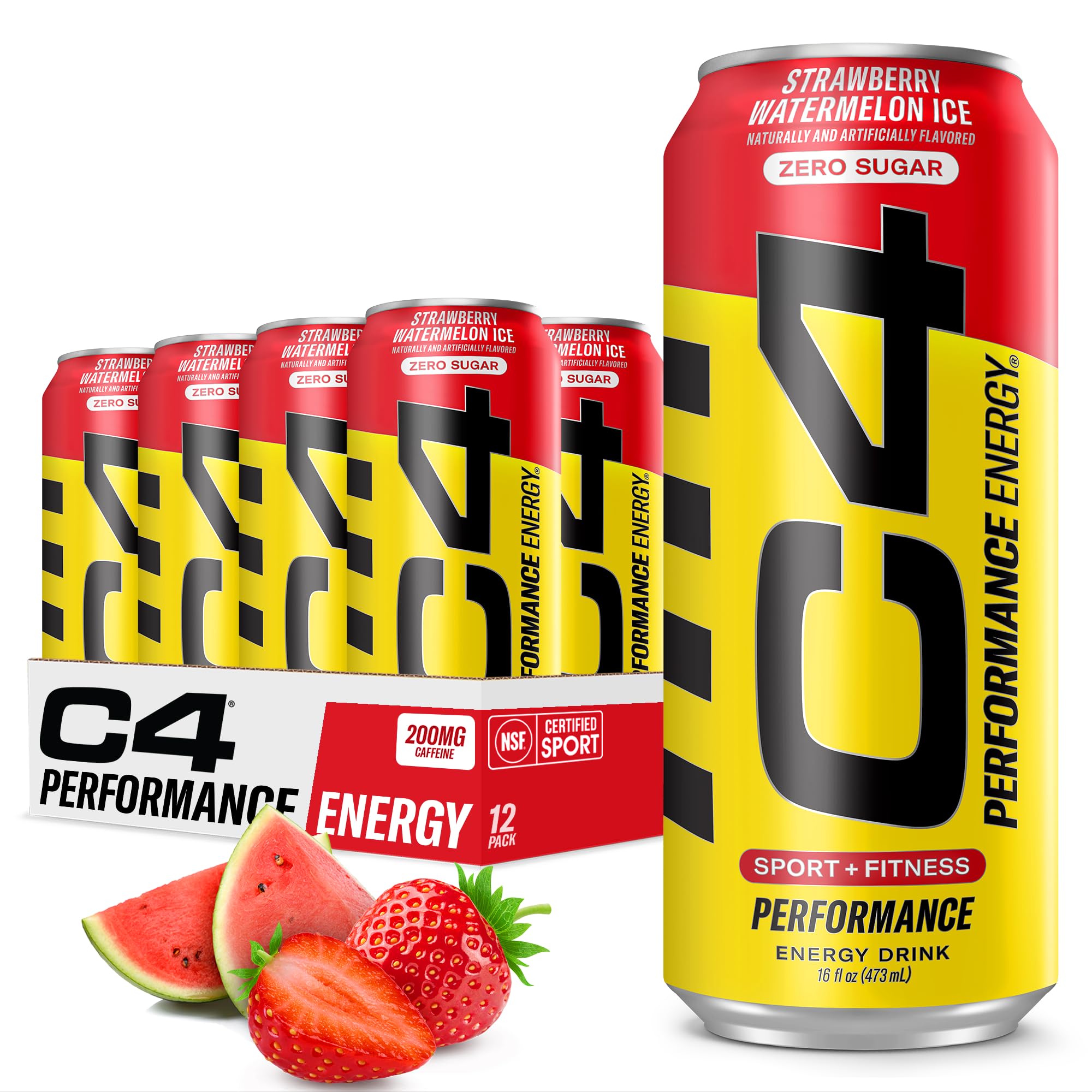 C4 Energy Drink 12oz (Pack of 12) - Frozen Bombsicle - Sugar Free Pre Workout Performance Drink with No Artificial Colors or Dyes