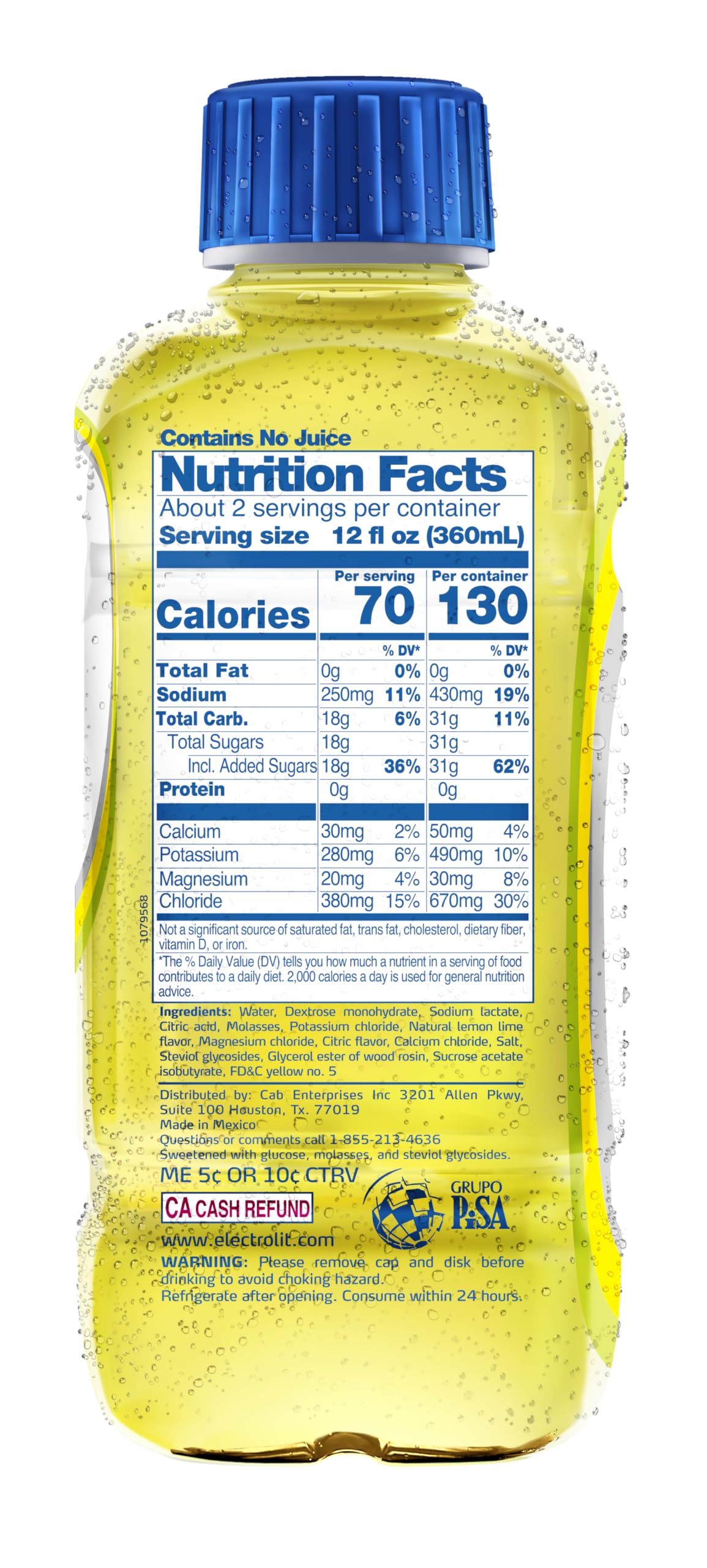 Electrolit, Electrolyte Beverage, Fruit Punch, 21 Fl Oz bottle (Pack of 12)