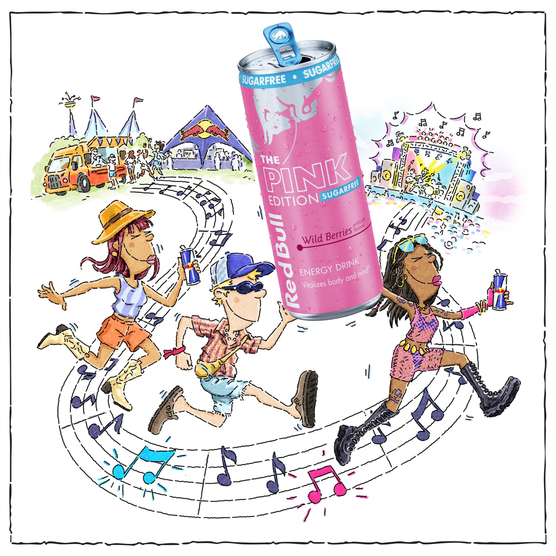 Red Bull Energy Drink SugarFree Variety Pack, Zero, Peach, Iced Vanilla Berry, 8.4 fl. oz, Pack of 12 Can