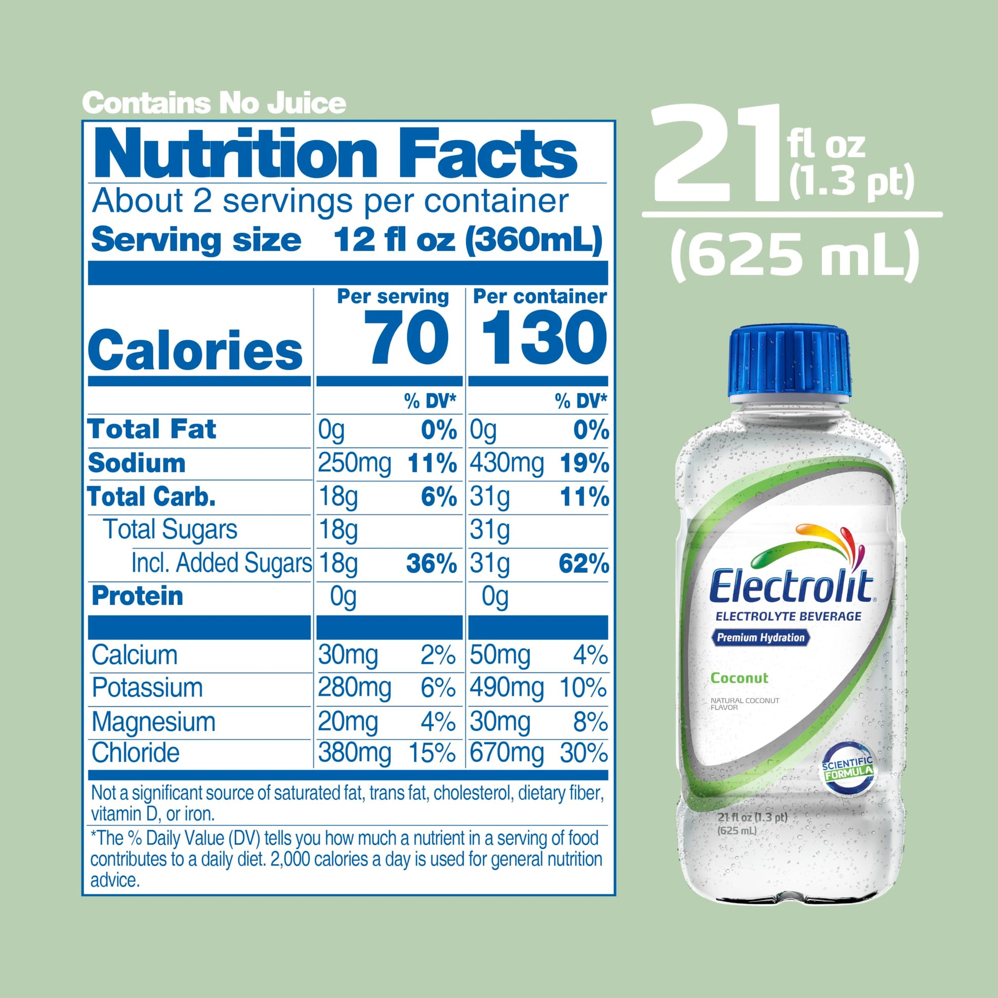 Electrolit, Electrolyte Beverage, Fruit Punch, 21 Fl Oz bottle (Pack of 12)