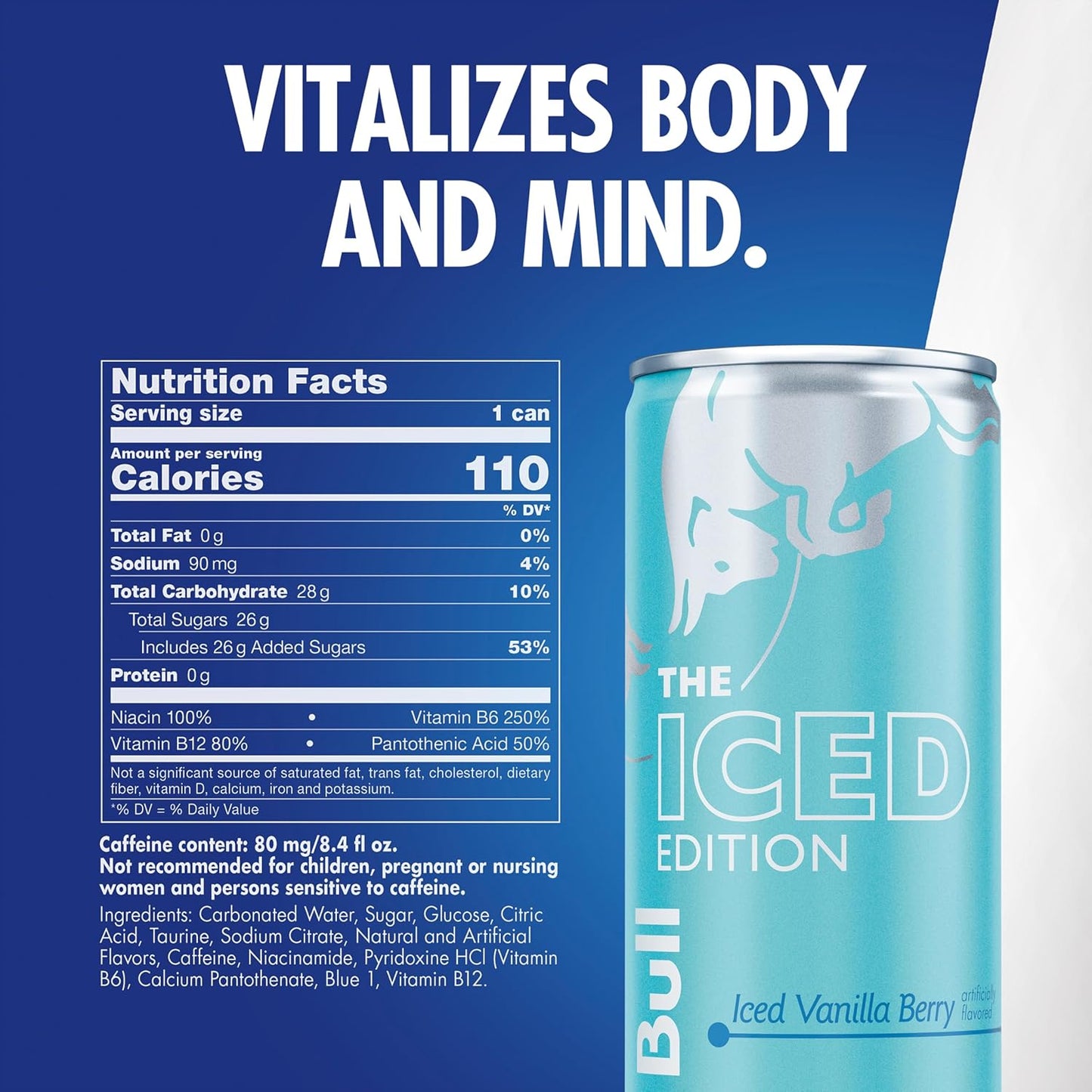 Red Bull Iced Vanilla Berry 8.4oz pack of 24